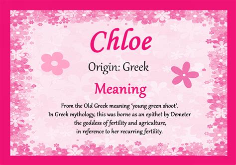 meaning of chloe girl name.